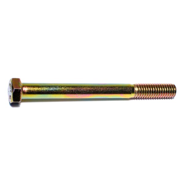 Midwest Fastener Grade 8, 3/8"-16 Hex Head Cap Screw, Zinc Yellow Steel, 4 in L, 25 PK 00703 - main